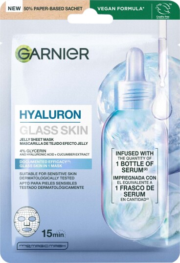 Garnier Hyaluron Glass Skin Jelly Sheet Mask