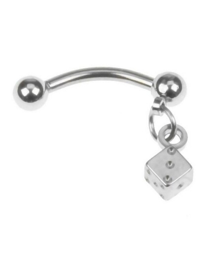 Body Art Hanging Dice 12 x 9 mm Øyenbrynspiercing