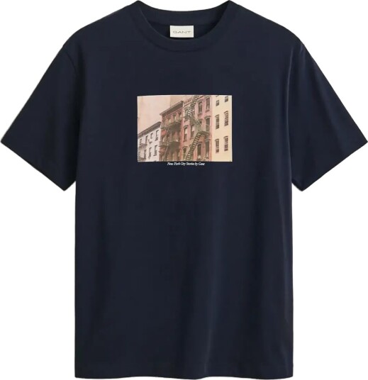 Gant Graphic Ss T Shirt Navy XXXL