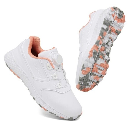 Holocky Dame Golf Sko Spikeless Vanntett Golf Sport Sneakers White Pink 39