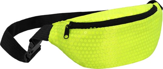 Boland Party Partners Midjeveske Paljetter Neongul UV One size 36024