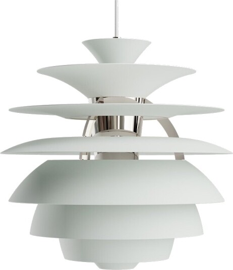 Louis Poulsen PH Snowball Pendel Dusty Green/High Lustre Chrome Plated