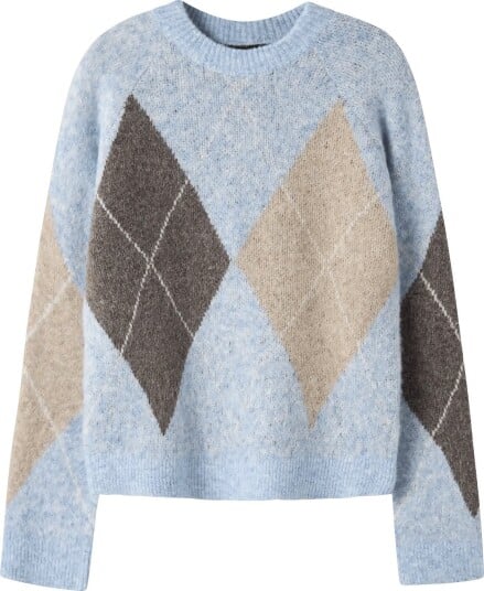 LMTD Nlfkleaveharlekin Ls Short Knit   KENTUCKY BLUE   158 164
