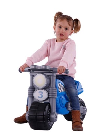Wader lær-å-gå motorsykkel blå