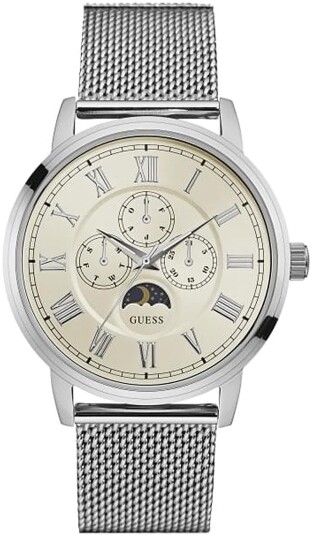 Guess Herreklokke W0871G4 Antikkhvit/Stål Ø44 mm