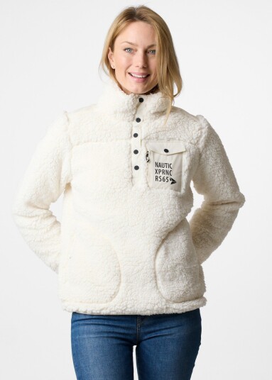 Nautic Experience Marstrand Stretch Pile Half Neck W Off White 40 Høstjakker