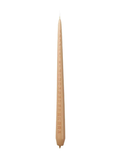Broste Copenhagen Taper Calendar Candle - Beige - H:33CM Broste Copenhagen Taper Calendar Candle - Beige - H:33CM