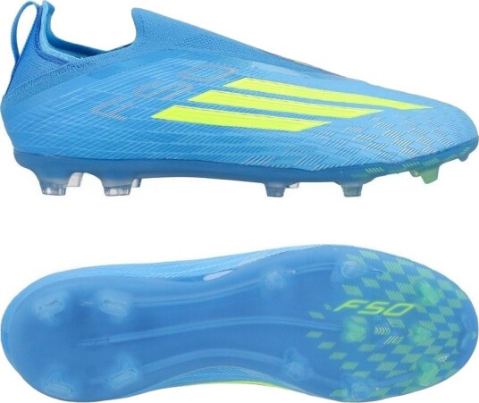 adidas F50 Elite Laceless Fg Ice Cold Precision   Lucid Ray Blue/gul/light Utility Aqua Barn   Gress (Fg) størrelse 31