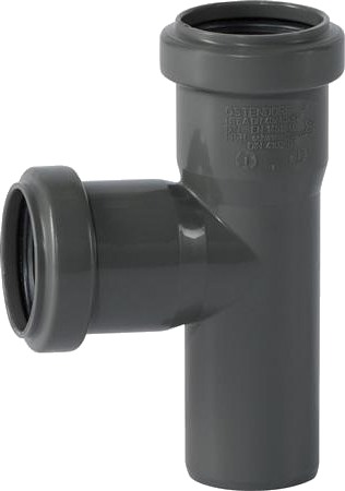 Ostendorf 40mmx87° Grenrør Afløb PP Grå