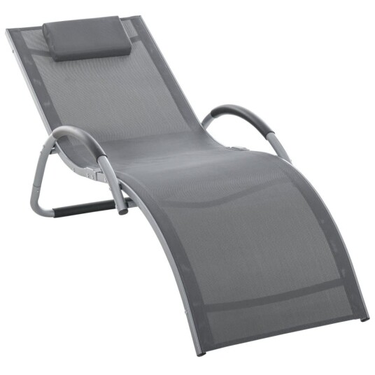 Hagesenger Med Puter Solseng Relax Solseng Ergonomisk Aluminium Tekstlinje Grå 160 X 60 X 65 Cm Hagesenger Med Puter Solseng Relax Solseng Ergonomisk Aluminium Tekstlinje Grå 160 X 60 X 65 Cm