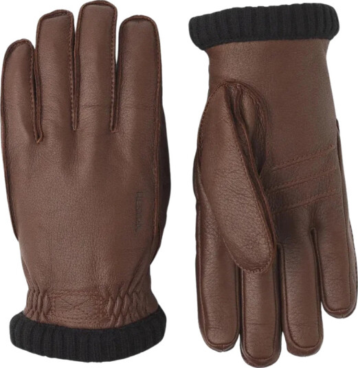 Hestra Deerskin Primaloft Rib, skinnhanske 9 Chocklad