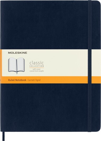 Notatbok Moleskine XL Myk Linjer Blå