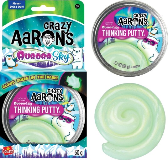 Crazy Aarons Thinking Putty Slime 60 g, Aurora Sky Crazy Aarons Thinking Putty Slime 60 g, Aurora Sky