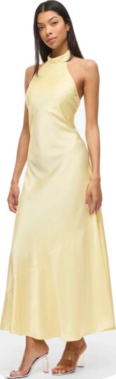 Vila Vibea Halterneck Ankle Dress/Dc/Ka/Bfs Yellow 36