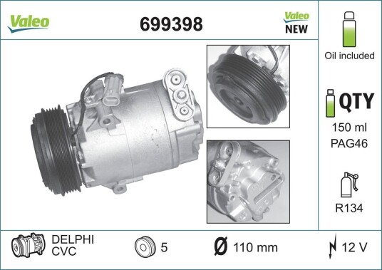 AC kompressor VALEO 699398