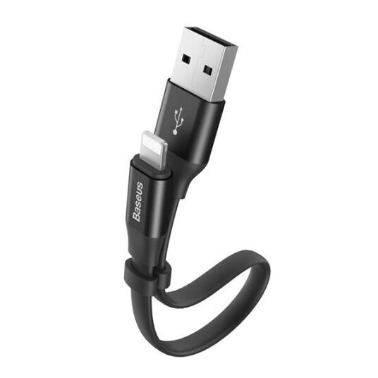 Baseus Nimble Lightning Kabel med Klemme 23cm Svart
