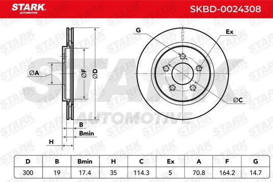 Bremseskive STARK SKBD-0024308 Bremseskive STARK SKBD-0024308