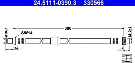 ATE 24.5111 0390.3 Bremseslange