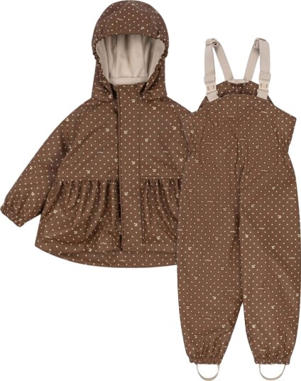 Konges Sløjd Regntøy M/u Seler m. Fleece PU Rainy Palm Kap Konges Sløjd 3 år (98) Regntøy Brun