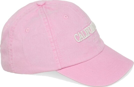 Mango Embroidered Cotton Cap   Pink   10 14