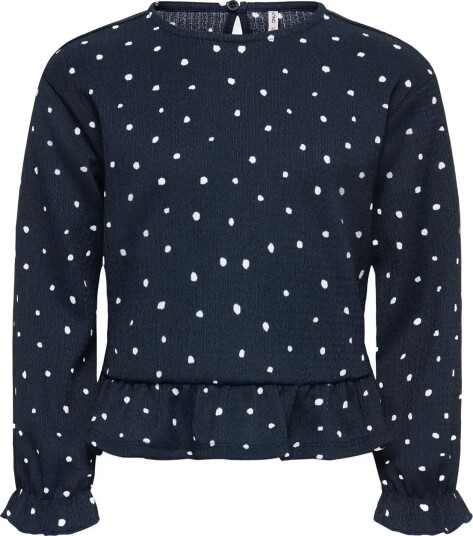 Kids Only Kmgruby Life Ls Aop Top Vd Jrs Navy 98