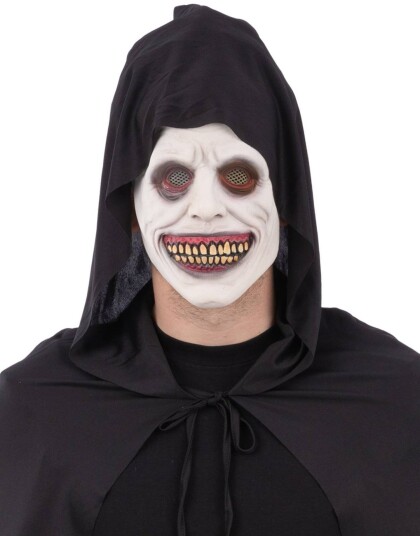 Smiffys Hvit Smilende Demon Latex Ansiktsmaske
