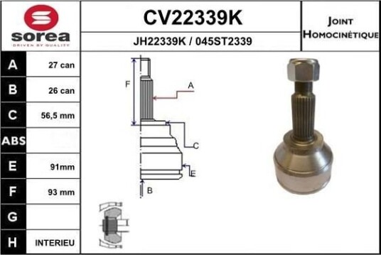 Drivledd EAI CV22339K Drivledd EAI CV22339K