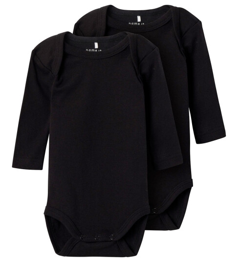 Name It Body 2-Pack Long Sleeve Solid Black Sort 62 Name It Body 2-Pack Long Sleeve Solid Black Sort 62