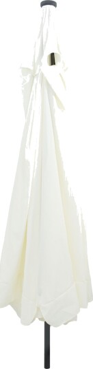 Hageparasoll med LED lamper 395x245 cm Sandhvit