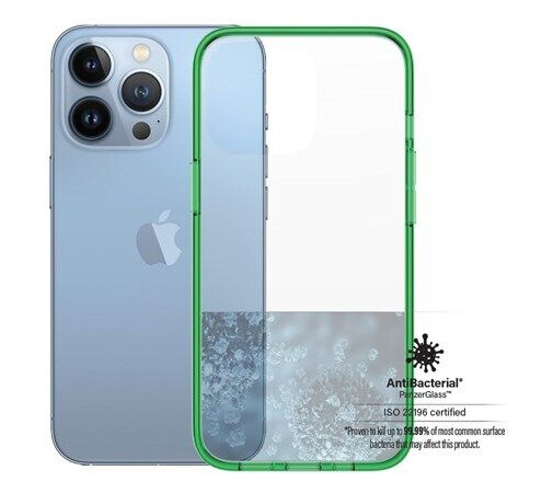 PanzerGlass Apple iPhone 13 Pro AntiBacterial ClearCase Pro - Lime PanzerGlass Apple iPhone 13 Pro AntiBacterial ClearCase Pro - Lime