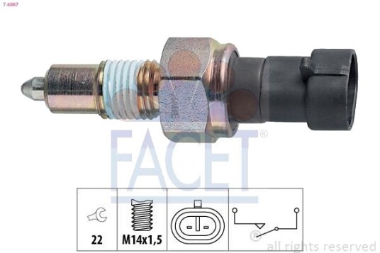 FACET 7.6067 Bryter, ryggelys FACET 7.6067 Bryter, ryggelys
