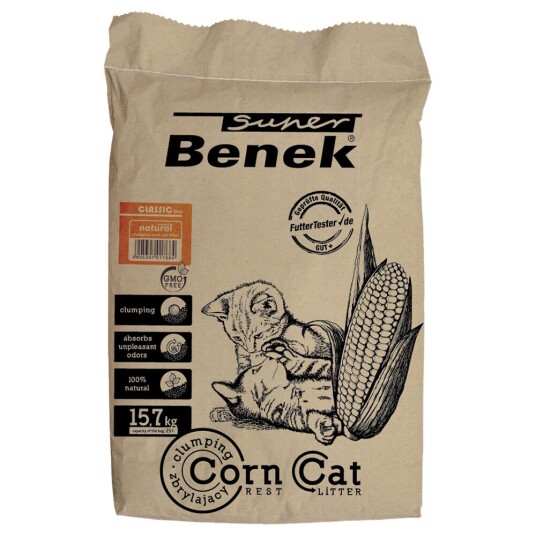 Benek Super Corn Cat Natural 25 L (Ca. 17 kg)