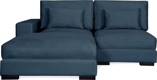 Dubai divansofa venstre fløyel ekstra dyp Blå Dubai divansofa venstre fløyel ekstra dyp Blå