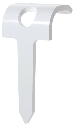 Castor Oval kabelklammer tre hvit 100pk - 1305679