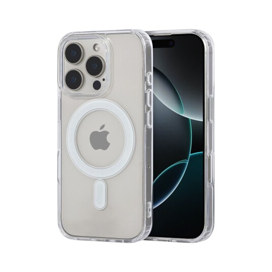 iiglo iPhone 16 Pro Magnetic Silikondeksel (gjennomsiktig)
