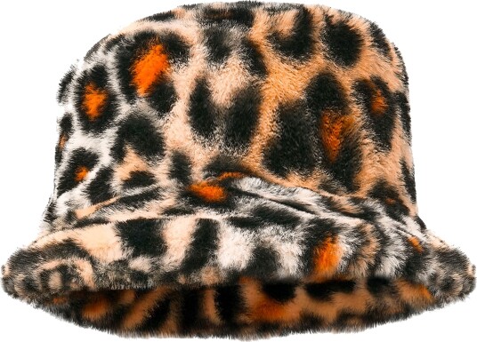 Widmann Bucket Hat i fuskpels leopard One size 65071