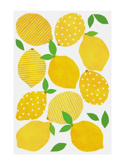 Poster & Frame Orara Studio - Lemon Crowd - Yellow - 70X100CM Poster & Frame Orara Studio - Lemon Crowd - Yellow - 70X100CM
