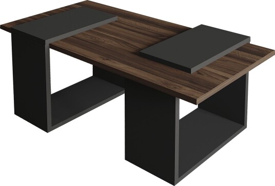Matris Sofabord 90x37x46,6 cm - Valnøtt og antrasitt