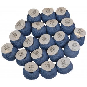 Drops Cotton Merino Garnpakke Unicolor 16 Jeansblå  20 stk  Drops Cotton Merino Garnpakke Unicolor 16 Jeansblå  20 stk