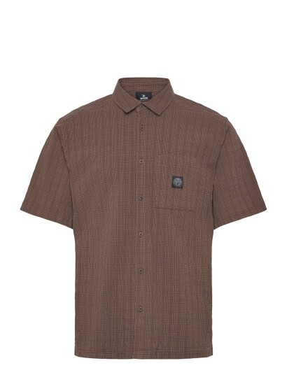 Rip Curl Premium Surf Check S/S Brown S