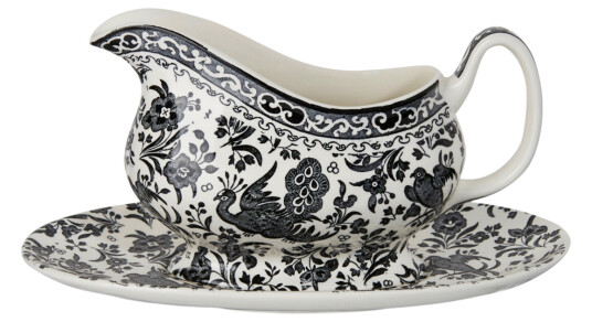 Burleigh Black Regal Peacock saus med skål