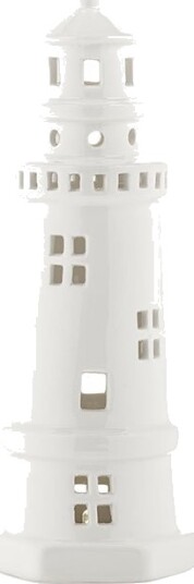 Porsgrunds Porselænsfabrik Fyrtårn m/LED lys 25cm Hvit Porsgrunds Porselænsfabrik Fyrtårn m/LED lys 25cm Hvit