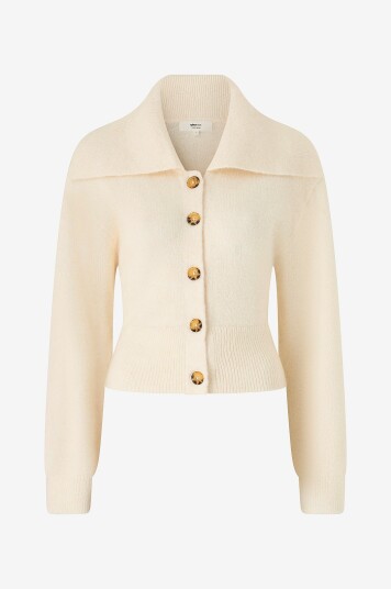 Gina Tricot Kardigan Ribbed Waist Knitted Cardigan Natur Gina Tricot Kardigan Ribbed Waist Knitted Cardigan Natur