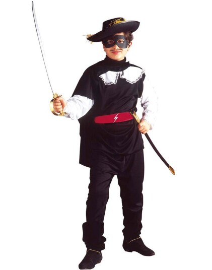 Zorro Inspirert Barnekostyme Strl 8 10 ÅR