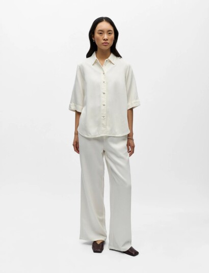 Object Objframe 2/4 Re Denim Top Noos   Cream   XL