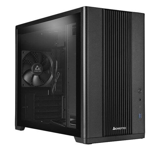 Chieftec BX-10B Midi Tower Kabinett - Svart, Micro ATX, Vindu i Herdet Glass Chieftec BX-10B Midi Tower Kabinett - Svart, Micro ATX, Vindu i Herdet Glass