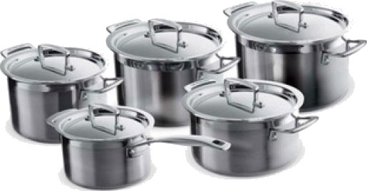 Le Creuset 96209400001000 Kokesett Rustfritt St??l 5 deler Le Creuset 96209400001000 Kokesett Rustfritt St??l 5 deler