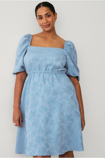 Ellos Plus Collection Babydoll kjole Blå