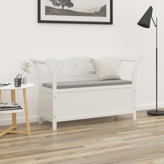 vidaXL Benk hvit 107x45x75,5 cm heltre gran vidaXL Benk hvit 107x45x75,5 cm heltre gran