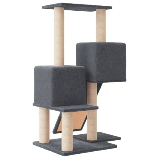 Vidaxl Kattetre Med Klorestolper I Sisal Mørkegrå 82 cm
